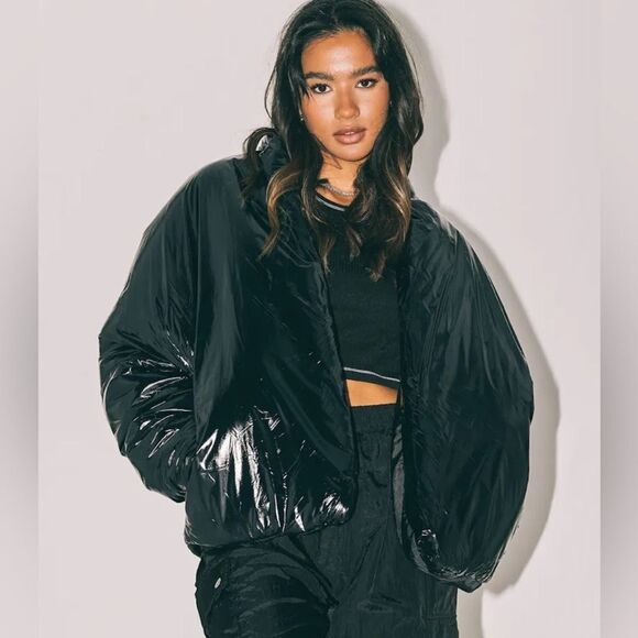 NWT Club Paradise Unisex Paxton Puffer Jacket No Front Closure - Black- Size S - Picture 2 of 7